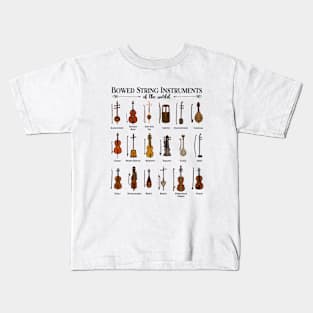 Bowed string instruments of the world Kids T-Shirt